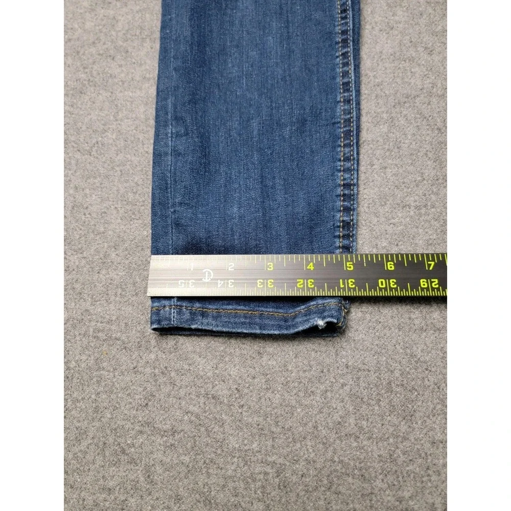 Free People Women's Jeans W31 Skinny‎ Distressed Ripped Knees Stretch Blue Denim